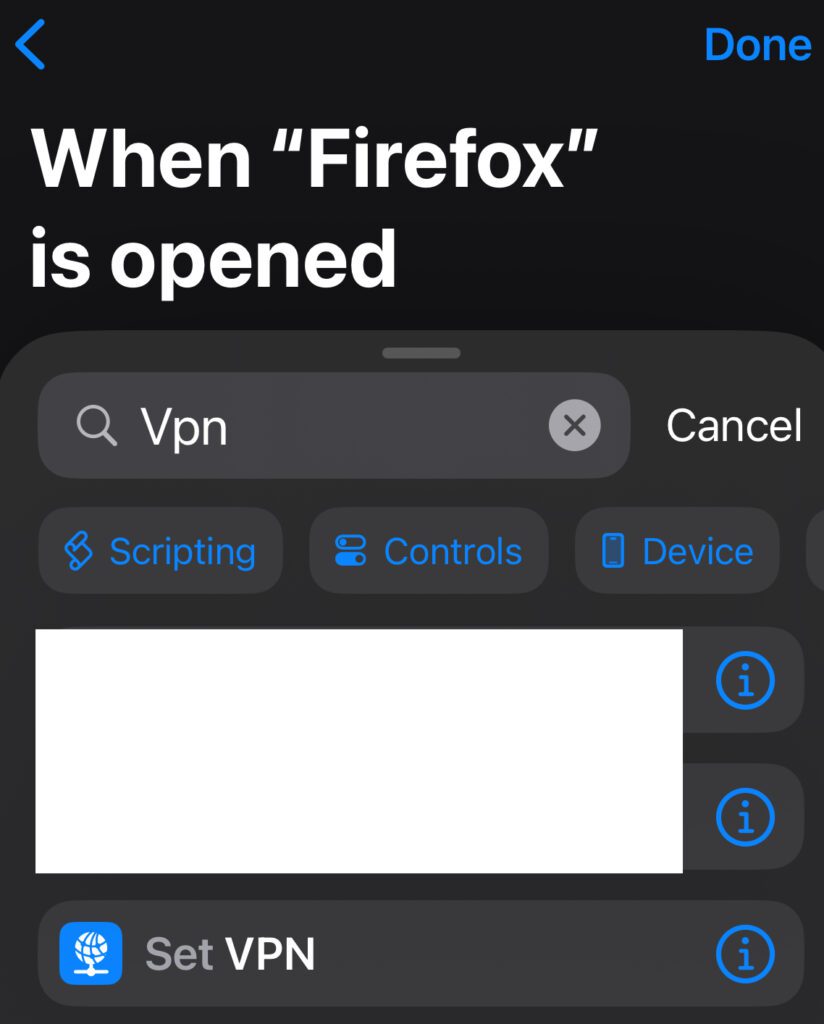 [그림 5] 검색창에 vpn을 검색하세요. 그리고 VPN 연결 설정(Set VPN)을 선택합니다.